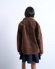 Topshop Topshop faux suede patch pocket boxy jacket in brown - 4
