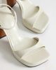 Topshop Topshop Faye platform two part high heel sandals in off white-Neutral - 2