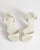 Topshop Topshop Faye platform two part high heel sandals in off white-Neutral - 3