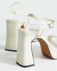 Topshop Topshop Faye platform two part high heel sandals in off white-Neutral - 4