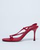 Topshop Topshop Felicity strappy high heel sandals in red snake - 1