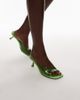 Topshop Topshop Felix high acrylic heeled mules in green - 1