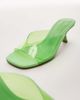 Topshop Topshop Felix high acrylic heeled mules in green - 2