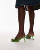 Topshop Topshop Felix high acrylic heeled mules in green - 4