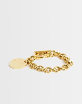 Topshop Topshop Felix waterproof charm bracelet in stainless gold