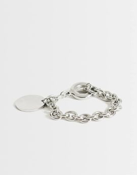 Topshop Topshop Felix waterproof charm bracelet in stainless silver