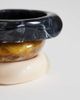 Topshop Topshop Ferdy 3 pack resin bangles in tiger, off white and black-Brown - 2