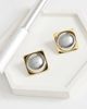 Topshop Topshop Fifi waterproof stainless steel stud 2 tone earrings in silver and gold - 2