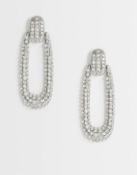 Topshop Topshop Finnley embellished earring in silver