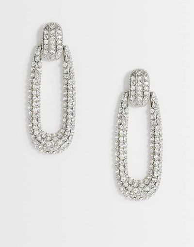 Topshop Topshop Finnley embellished earring in silver