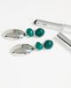Topshop Topshop Fiona triple drop earrings in green and silver - 4