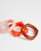 Topshop Topshop Flo 3 pack resin bangles in red, burnt orange and pink-Neutral - 3