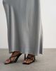 Topshop Topshop flood length satin bias cut maxi skirt in gray - 3