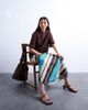 Topshop Topshop floor length cupro bias maxi skirt in brown and blue stripe-Multi - 3