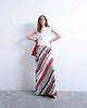 Topshop Topshop floor length maxi bias skirt in red and white stripe-Multi - 1