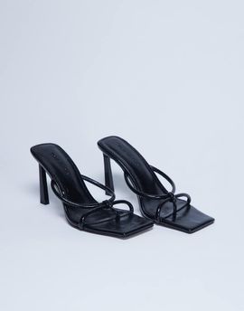 Topshop Topshop Flora strappy toe loop high heels in black