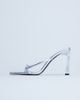 Topshop Topshop Flora strappy toe loop high heels in silver - 2