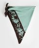Topshop Topshop floral print waist belt in chocolate and turquoise-Brown - 1