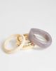 Topshop Topshop Flower 3 pack resin bangles in neutral and gold mix - 2