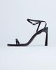 Topshop Topshop Floyd strappy buckle detail square toe high heel sandals in chocolate-Brown - 2