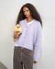 Topshop Topshop fluffy eyelash knit cardigan in periwinkle-Blue - 1