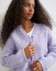 Topshop Topshop fluffy eyelash knit cardigan in periwinkle-Blue - 2