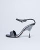 Topshop Topshop Fran real leather pony with metal high heels in silver pony - 1