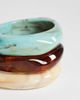 Topshop Topshop Freddie 3 pack resin bangles in cream, turquoise and brown-Multi - 2