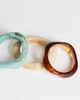 Topshop Topshop Freddie 3 pack resin bangles in cream, turquoise and brown-Multi - 3
