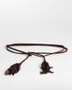 Topshop Topshop fringed cord suedette belt in chocolate-Brown - 1