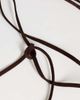 Topshop Topshop fringed cord suedette belt in chocolate-Brown - 2