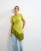 Topshop Topshop fringed wrap front tassel hem tee in olive-Green - 1