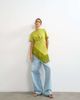 Topshop Topshop fringed wrap front tassel hem tee in olive-Green - 2