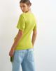 Topshop Topshop fringed wrap front tassel hem tee in olive-Green - 3