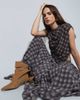 Topshop Topshop full circle chiffon maxi skirt in purple plaid print - part of a set - 2