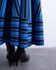 Topshop Topshop full circle cut about maxi skirt in blue and black stripe-Multi - 2