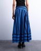 Topshop Topshop full circle cut about maxi skirt in blue and black stripe-Multi - 3