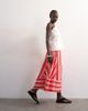 Topshop Topshop full circle cut about maxi skirt in red and white stripes-Multi - 1