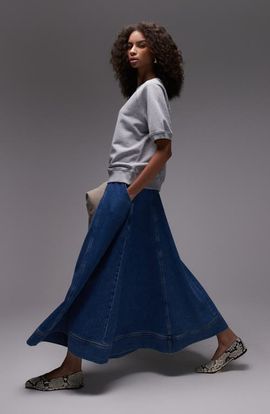 Topshop Topshop Full Denim Maxi Skirt