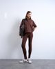 Topshop Topshop full length heavyweight leggings in chocolate brown - 1