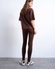 Topshop Topshop full length heavyweight leggings in chocolate brown - 3