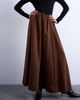 Topshop Topshop full maxi skirt in brown with black stripe - 2
