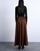 Topshop Topshop full maxi skirt in brown with black stripe - 3