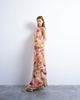 Topshop Topshop full neck halter midi dress in bold abstract floral-Multi - 1