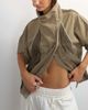 Topshop Topshop Funnel mock sleeve sports top in olive-Green - 3
