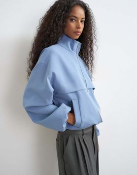 Topshop Topshop funnel neck jacket in blue - part of a set