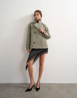 Topshop Topshop funnel neck jacket in gray
