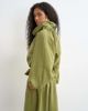 Topshop Topshop funnel neck jacket with tie waist in olive - part of a set-Green - 2
