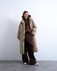 Topshop Topshop funnel neck longline belted puffer jacket in stone-Neutral - 2