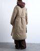 Topshop Topshop funnel neck longline belted puffer jacket in stone-Neutral - 3